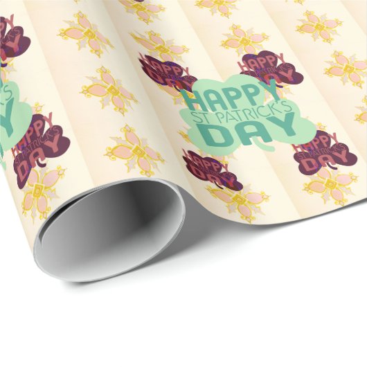 Papier Cadeau Joyeux Saint Patrick's Day Lovely Art Print (Coin rond)