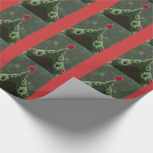 Papier Cadeau Joyeux sapin de Noël fragile (Coin)