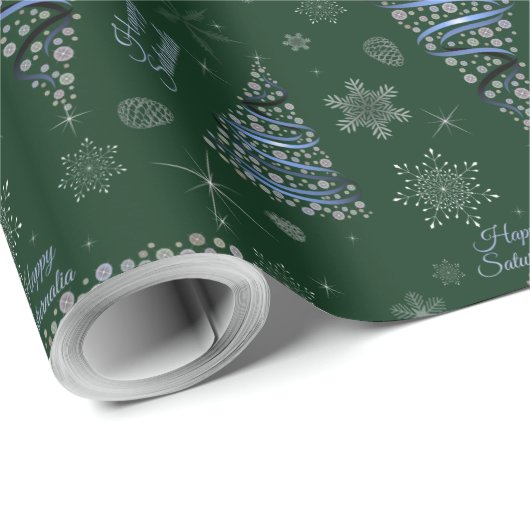 Papier Cadeau Joyeux Saturnalia (Coin rond)