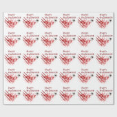 Papier Cadeau Joyeux Scratches Sanglantes Halloween (Plat)