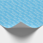 Papier Cadeau Joyeux script d'anniversaire Police Motif clair bl (Coin)