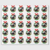 Papier Cadeau joyeux skunk de noël (Plat)