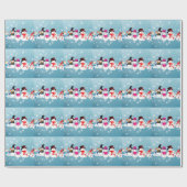 Papier Cadeau Joyeux Snowmen (Plat)