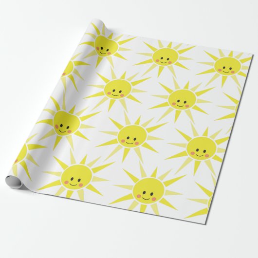 Papier Cadeau Joyeux soleil (Déroulé)