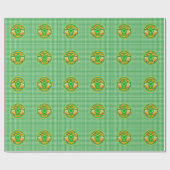 Papier Cadeau Joyeux St Patrick Shamrock 21e Anniversaire (Plat)