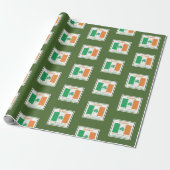 Papier Cadeau JOYEUX ST PATRICK'S DAY Sláinte Shamrock irlandais (Déroulé)