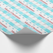 Papier Cadeau Joyeux Sucres de canne de Noël Snowflakes Papier c (Coin)