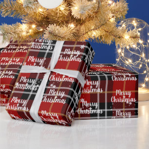 Papier Cadeau Joyeux Texte De Noël Dans Les Snowflakes Sur Tarta