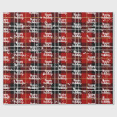 Papier Cadeau Joyeux Texte De Vacances Dans Les Flammes De Neige (Plat)