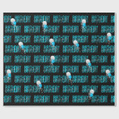 Papier Cadeau Joyeux texte et ballons d'anniversaire (Plat)