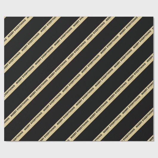 Papier Cadeau Joyeux Tout Faux Gold Parties scintillant Stripes (Plat)