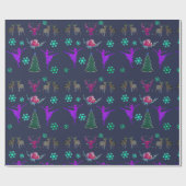 Papier Cadeau Joyeux Vacances Papier brillant (Plat)