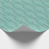 Papier Cadeau Joyeux Vacances Script à la main (Coin)