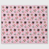 Papier Cadeau Joyeux Valentines Day American Pit Bull Terriers (Plat)