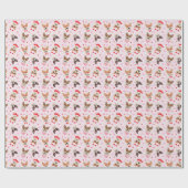 Papier Cadeau Joyeux Valentines Day Pembroke Welsh Corgi Chiens (Plat)