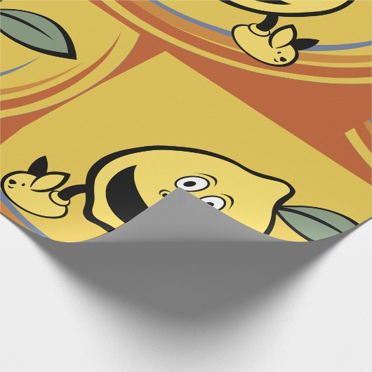 Papier Cadeau Joyeux visage de citron