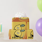 Papier Cadeau Joyeux visage de citron
