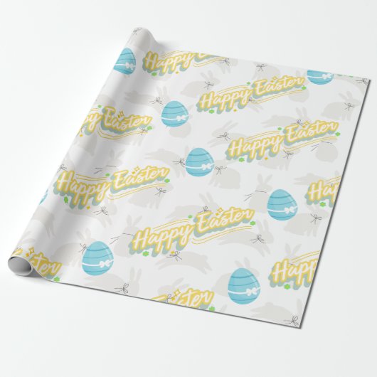 Papier Cadeau Joyeux voeux de Pâques (Déroulé)