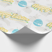 Papier Cadeau Joyeux voeux de Pâques (Coin)