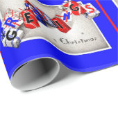 Papier Cadeau Joyeux voeux Noël (Coin rond)