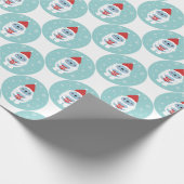 Papier Cadeau Joyeux yeti de Noël - motif de Noël (Coin)