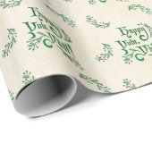 Papier Cadeau Joyeux Yule Yall Southern Christmas Pagan (Coin rond)