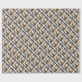 Papier Cadeau Joyful Leopard Print Hat Christmas Snowman (Plat)