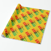 Papier Cadeau Joyous Kwanzaa Colours Motif de typographie (Déroulé)