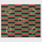 Papier Cadeau Joyous Kwanzaa RBG UNIA Drapeau afro-américain Wra (Plat)