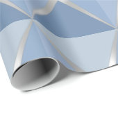 Papier Cadeau Joyoux Noel Christmas Blue Wrapping Paper (Coin rond)