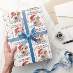 Papier Cadeau JRT Chien Motif papier d'enveloppement de Noël