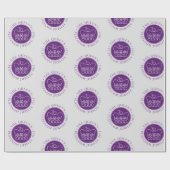 Papier Cadeau Jubilé de platine violet HM Queen (Plat)
