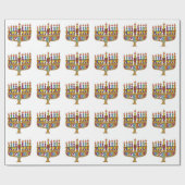 Papier Cadeau Judaica Happy Hanukkah (Plat)