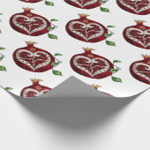 Papier Cadeau Judaica Pomegranate Heart Hanoukka Rosh Hashanah (Coin)