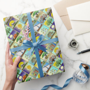 Papier Cadeau Judaïque 12 Tribus D'Israël Art Imprimer Papier