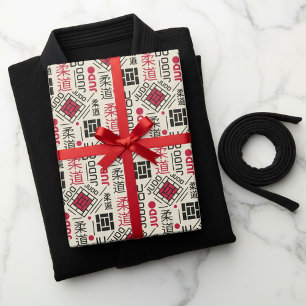 Papier Cadeau Judo - motif géométrique moderne et épuré