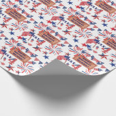 Papier Cadeau Juillet Joyeux Anniversaire Ajouter NOM Cadeau pat (Coin)