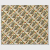 Papier Cadeau Jultomten nourrit Yule Chèvre un biscuit (Plat)