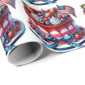 Papier Cadeau July 4th Cake  (Coin rond)