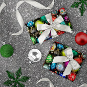 Papier Cadeau Jumble d'ornement de Noël rétro