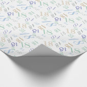 Papier Cadeau Jumbled Numéros CHANGER ÂGE Anniversaire Typograph (Coin)