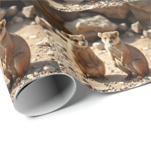 Papier Cadeau Jumeaux Quokka Australiens,