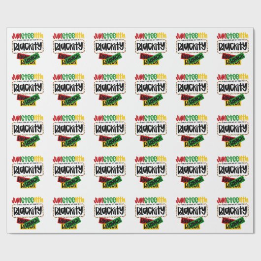 Papier Cadeau JunetDix Blackity Noir Noir Funny (Plat)