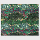 Papier Cadeau Jungle Agate | Motif de géode à impression animale (Plat)