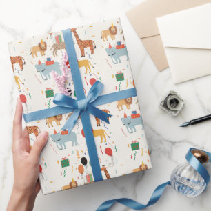 Papier Cadeau Jungle Animal 2ème anniversaire