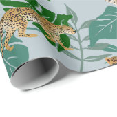 Papier Cadeau Jungle exotique de Leo (Coin rond)