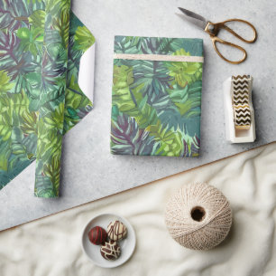 Papier Cadeau Jungle feuillage sans couture motif