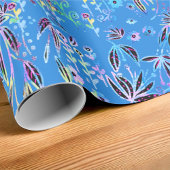 Papier Cadeau Jungle Motif Rainbow Textures sur Arrière - plan b