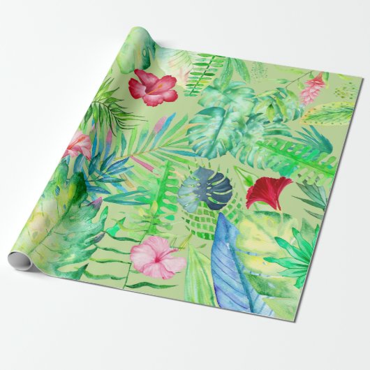 Papier Cadeau jungle tropicale (Déroulé)