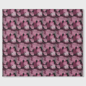 Papier Cadeau Jungle violet nature fleurs monstère conception fe (Plat)